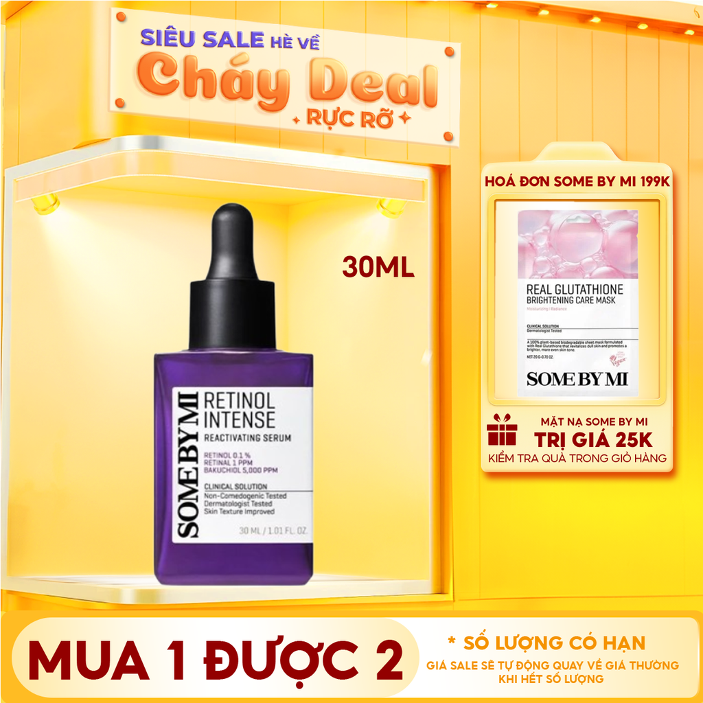 Serum Some By Mi Retinol Cải Thiện Nếp Nhăn, Dưỡng Da Căng Mịn Some By Mi Retinol Intense Reactivating Serum 30ml