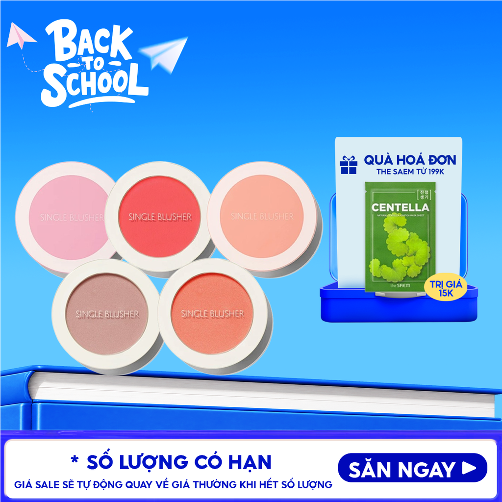 Phấn Má Hồng The Saem Hàn Quốc Xinh Xắn Saemmul Single Blusher 5g