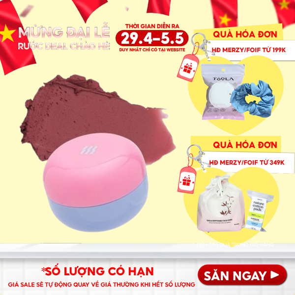  Son Kem Bùn Merzy Kiêm Má Hồng Mờ Lì, Mịn Mượt Như Bơ Dạng Hũ Blurry Lip Mousse 6g 