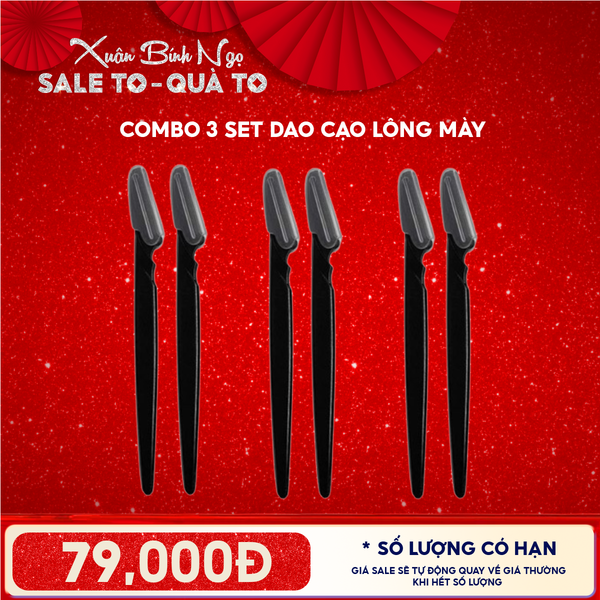  Combo 6 Dao Cạo Lông Mày TOOLA Bằng Nhựa Eyebrow Trimmer -  TLA008 