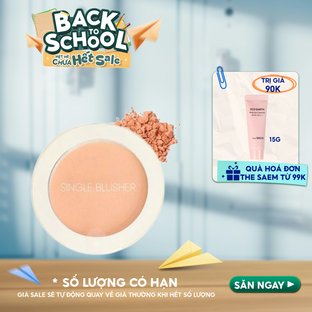 Phấn Má Hồng The Saem Hàn Quốc Xinh Xắn Saemmul Single Blusher 5g