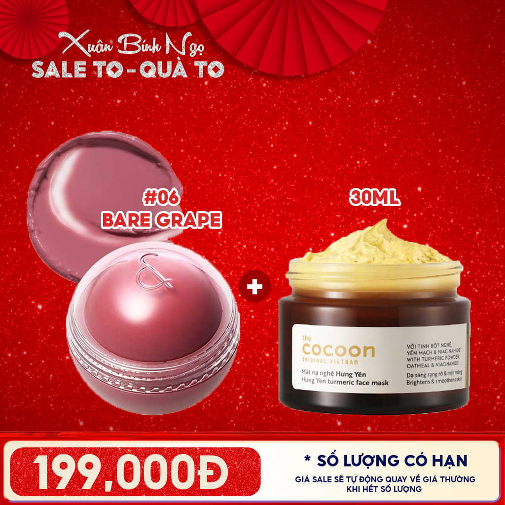 Combo 2 Sản Phẩm: Má Hồng Kem Dạng Lăn Romand Juicy Roll Cheek + Mặt Nạ Rửa Nghệ Hưng Yên Cocoon Turmeric Face Mask