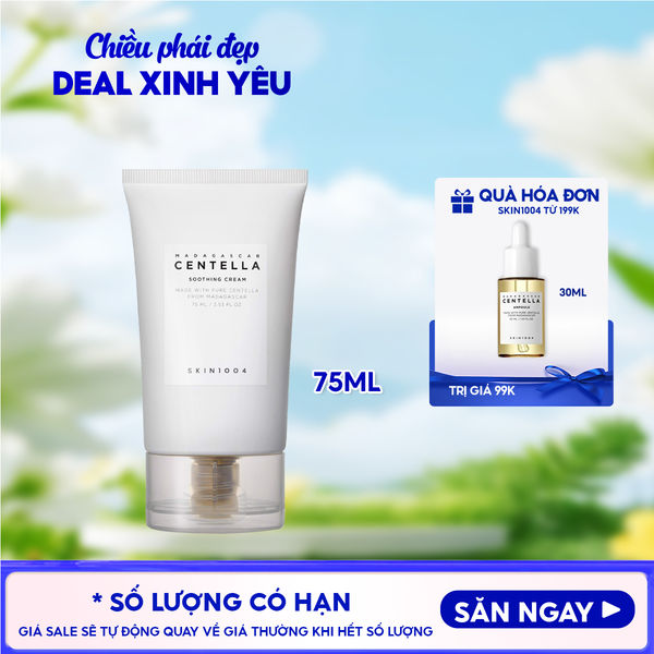  Kem Dưỡng Skin1004 Làm Dịu Da Chiết Xuất Rau Má Madagascar Centella Soothing Cream 75ml 