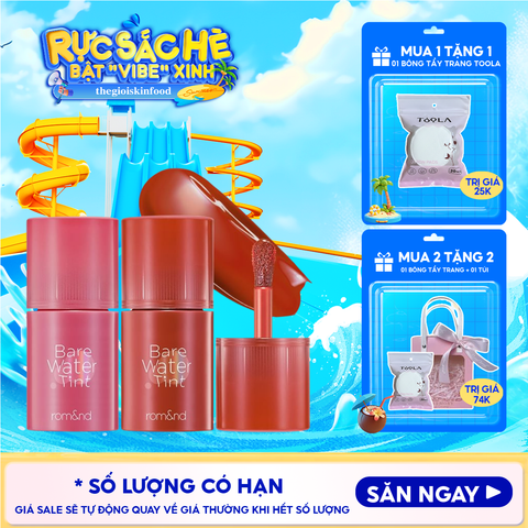 Son Tint Romand Lâu Trôi, Căng Mọng Bare Water Tint