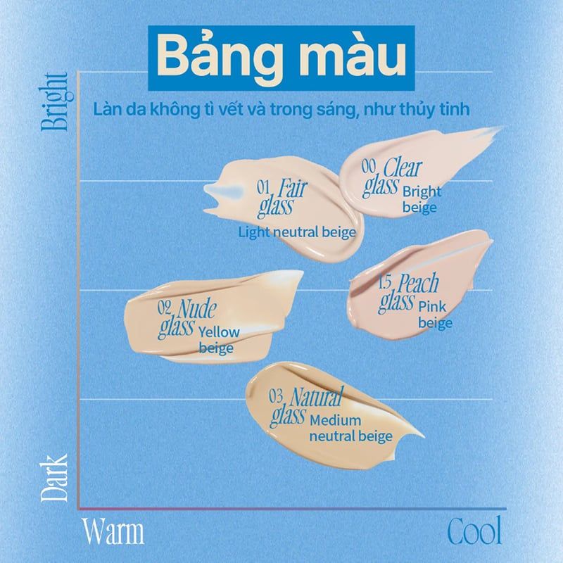 Phấn Nước fwee Cấp Ẩm, Da Căng Bóng, Che Phủ Tốt Glass Natural Cushion 15g