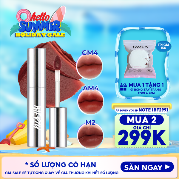  [Merzy Glam Vỏ Bạc] Son Kem Lì Mềm Mịn, Lâu Trôi Merzy The Glam Mellow Tint 4g 