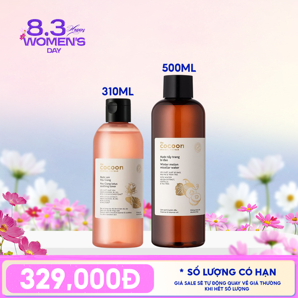  Nước Cân Bằng Cocoon Sen Hậu Giang Làm Dịu Da Nhạy Cảm Hau Giang Lotus Soothing Toner 