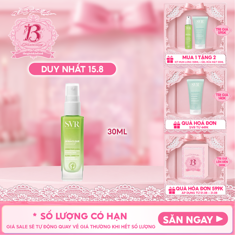 Serum SVR Hỗ Trợ Giảm Mụn, Làm Mờ Thâm Sạm Và Mềm Mịn Da SVR Sebiaclear Serum 30ml