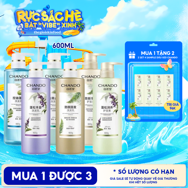  Dầu Gội, Dầu Xả Chando Himalaya Thảo Dược Làm Sạch, Làm Phồng Tóc Kiểm Soát Dầu, Ngăn Ngừa Rụng Tóc 