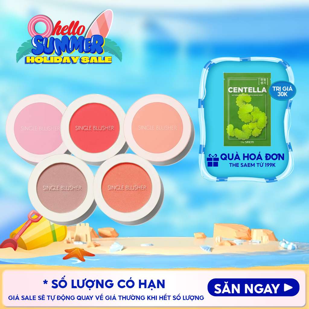 Phấn Má Hồng The Saem Hàn Quốc Xinh Xắn Saemmul Single Blusher 5g