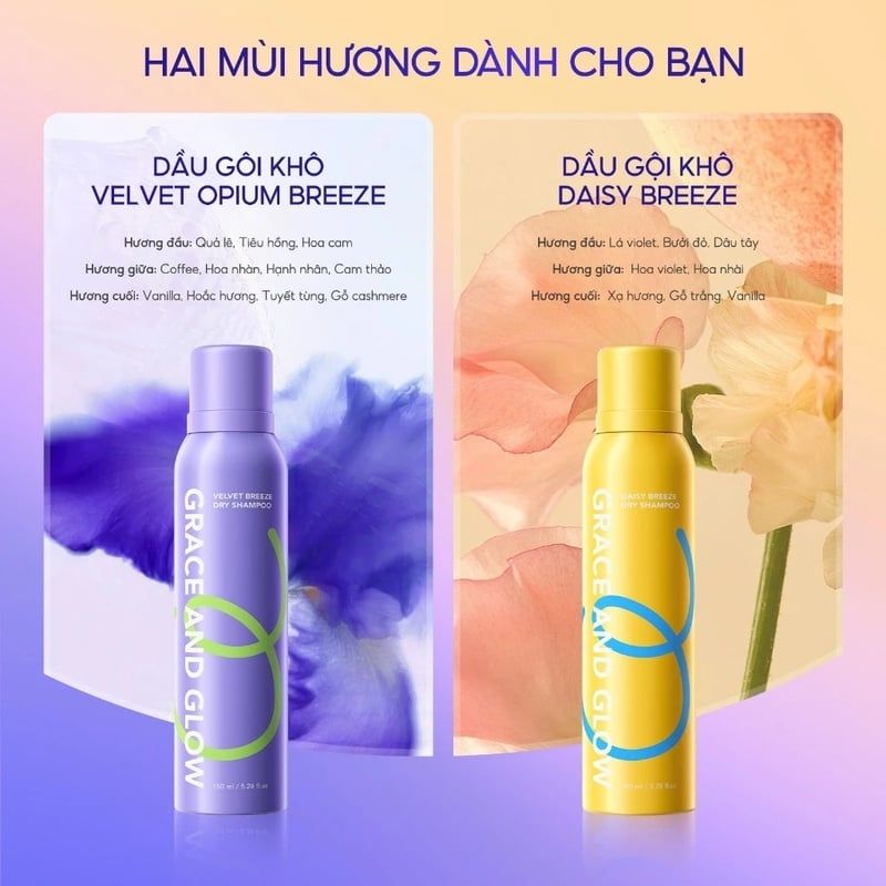 Dầu Gội Khô Grace And Glow Phồng Tóc Dry Shampoo 150ml