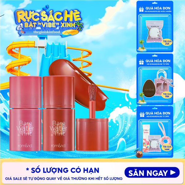  Son Tint Romand Lâu Trôi, Căng Mọng Bare Water Tint 