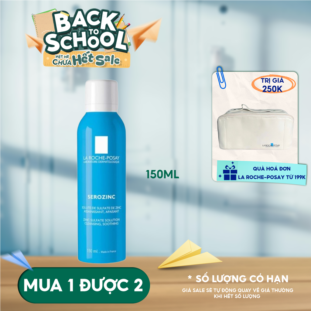 Xịt Khoáng La Roche-Posay Làm Sạch Và Dịu Da Serozinc 150ml