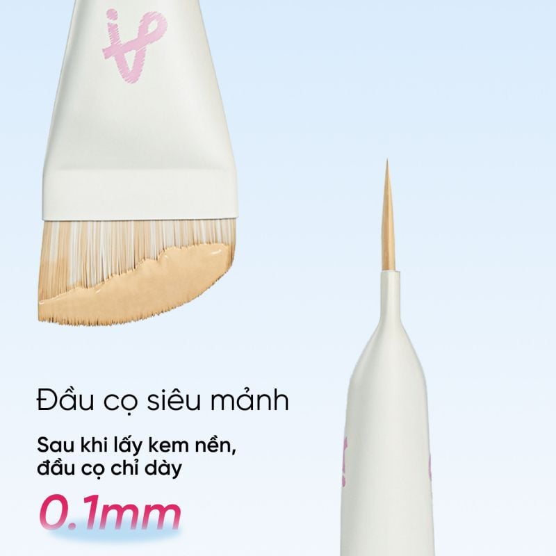 Cọ Tán Nền Amortals Tiên Cá Đầu Vát, Che Phủ Tự Nhiên Fish Tail Slim Arc Foundation Brush
