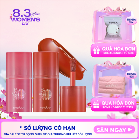 Son Tint Romand Lâu Trôi, Căng Mọng Bare Water Tint