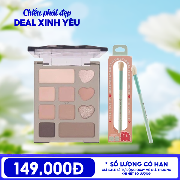  Combo Mắt Long Lanh: Bảng Phấn Mắt VEECCIGlamorous Dreamland 10 Color Eyeshadow + Cọ Trang Điểm Chuyên Dụng TTR Makeup Brush 