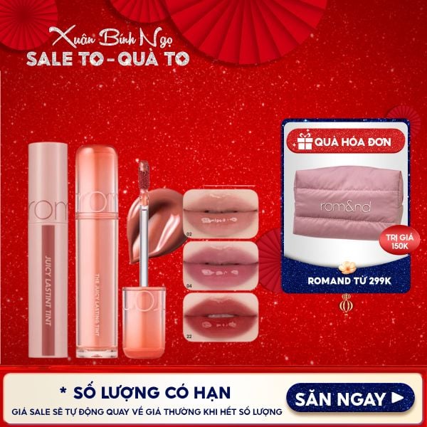  [NEW][Màu 1-39] Son Tint Lì Romand Căng Bóng The Juicy Lasting Tint 