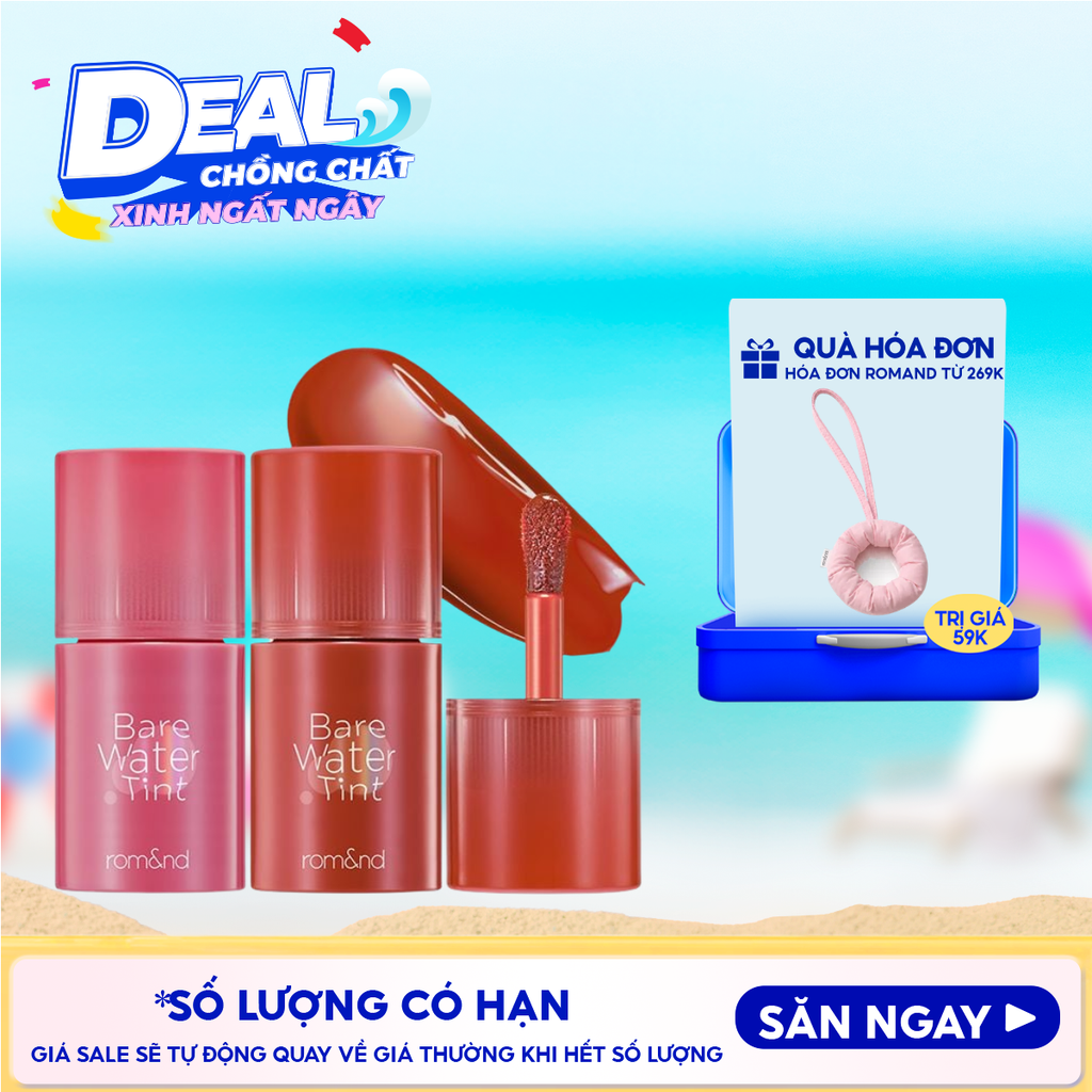 Son Tint Romand Lâu Trôi, Căng Mọng Bare Water Tint