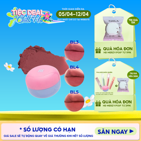 Son Kem Bùn Merzy Kiêm Má Hồng Mờ Lì, Mịn Mượt Như Bơ Dạng Hũ Blurry Lip Mousse 6g
