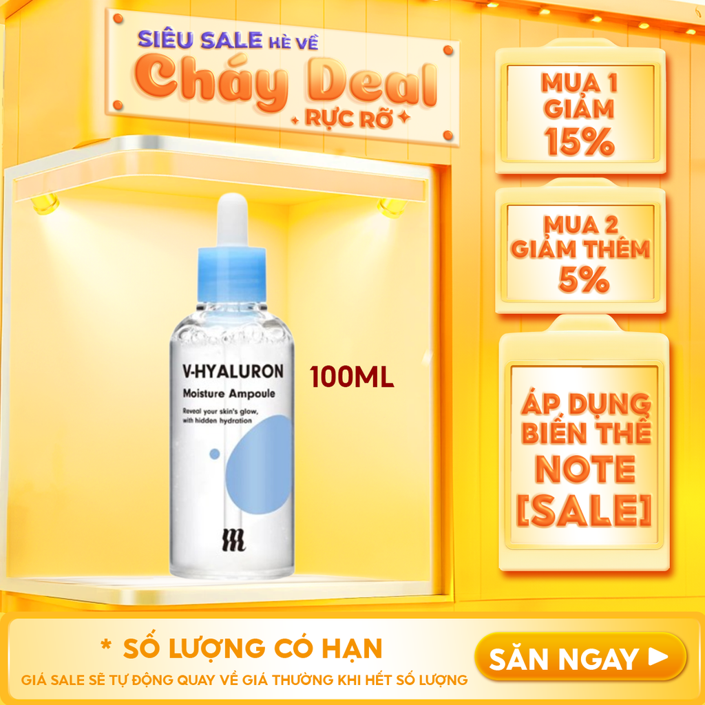 Serum By Merzy Dưỡng Ẩm Chuyên Sâu, Căng Mịn Da V-Hyaluronic Acid Moisture Ampoule 100ml
