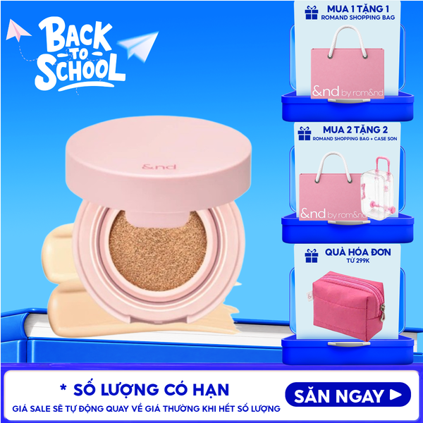  [&nd by rom&nd] Phấn Nước Che Phủ Tự Nhiên And By Romand Mellow Matte Cushion 8g 
