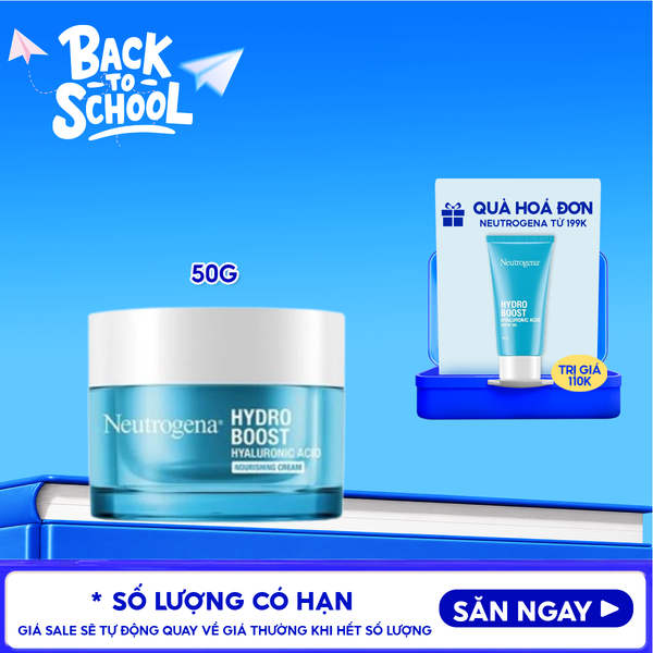  Kem Dưỡng Ẩm Neutrogena Cấp Nước Giúp Da Mịn Màng Dành Cho Da Khô Hydro Boost Hyaluronic Acid Nourishing Cream 50g 