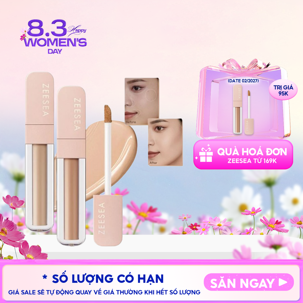 Kem Che Khuyết Điểm Zeesea Che Phủ Tự Nhiên Mist Soft Focus Concealer 4g