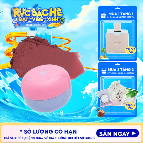 Son Kem Bùn Merzy Kiêm Má Hồng Mờ Lì, Mịn Mượt Như Bơ Dạng Hũ Blurry Lip Mousse 6g