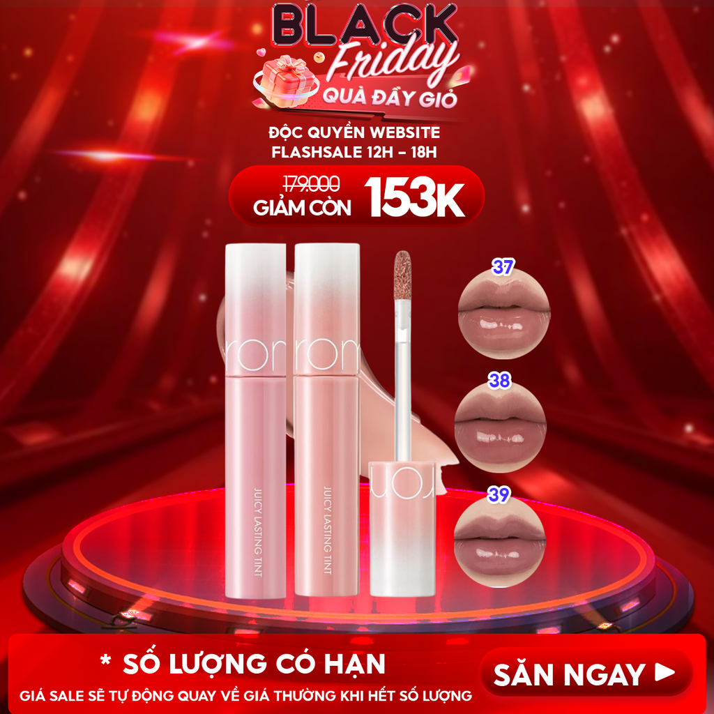 [NEW][Màu 1-39] Son Tint Lì Romand Căng Bóng The Juicy Lasting Tint