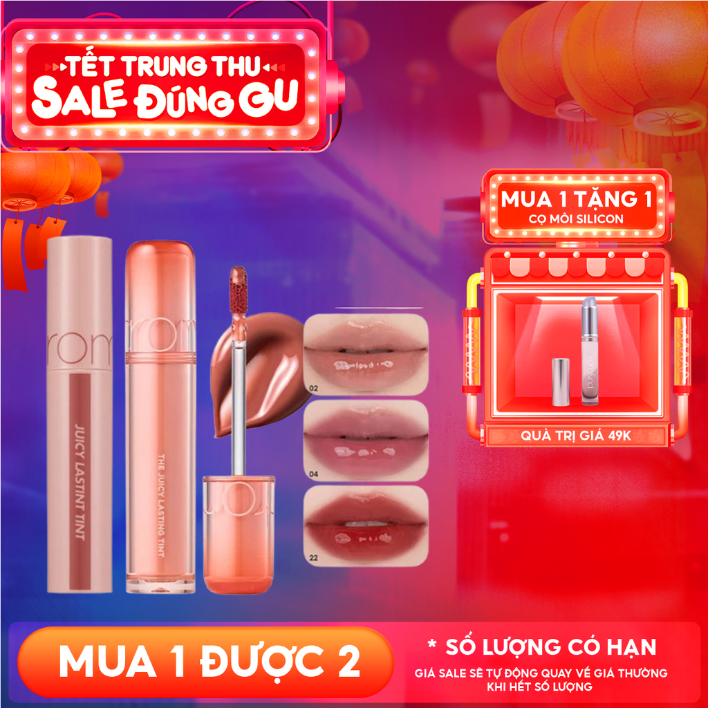 [Màu 1-39] Son Tint Lì Romand Căng Bóng The Juicy Lasting Tint