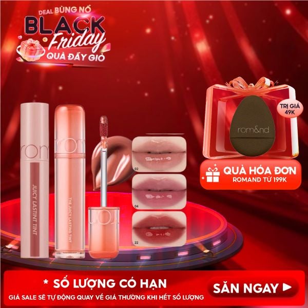  [NEW][Màu 1-39] Son Tint Lì Romand Căng Bóng The Juicy Lasting Tint 