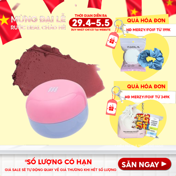  Son Kem Bùn Merzy Kiêm Má Hồng Mờ Lì, Mịn Mượt Như Bơ Dạng Hũ Blurry Lip Mousse 6g 