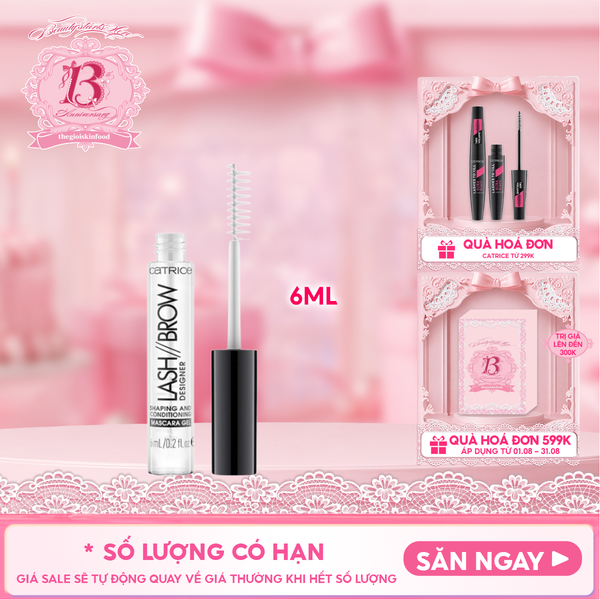  Mascara Định Hình Lông Mày, Dưỡng Mi Catrice Lash&Brow Designer Shaping & Conditioning Mascara Gel 6ml 