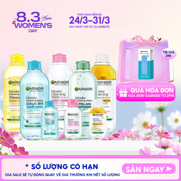  Nước Tẩy Trang Garnier Làm Sạch Sâu Micellar Cleansing Water 