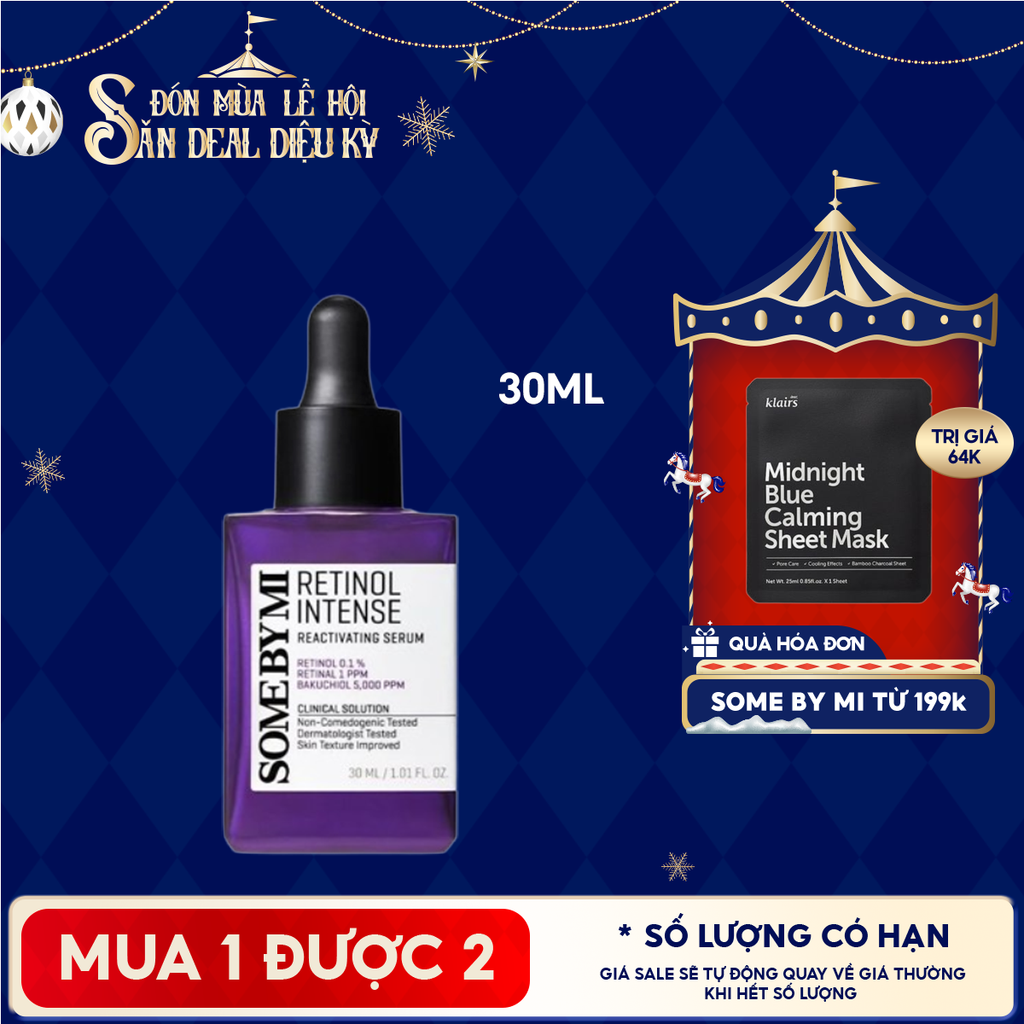 Serum Some By Mi Retinol Cải Thiện Nếp Nhăn, Dưỡng Da Căng Mịn Some By Mi Retinol Intense Reactivating Serum 30ml