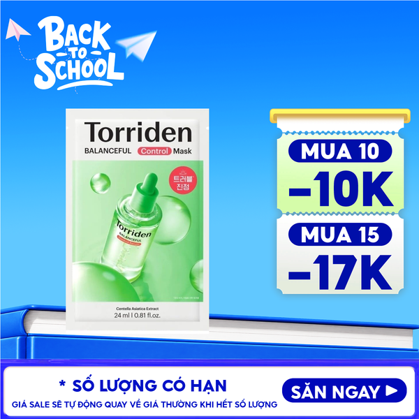  Mặt Nạ Torriden Làm Dịu, Kiểm Soát Da Balanceful Control Mask 24ml 