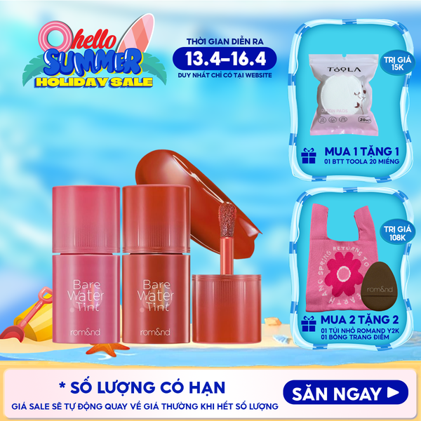  Son Tint Romand Lâu Trôi, Căng Mọng Bare Water Tint 