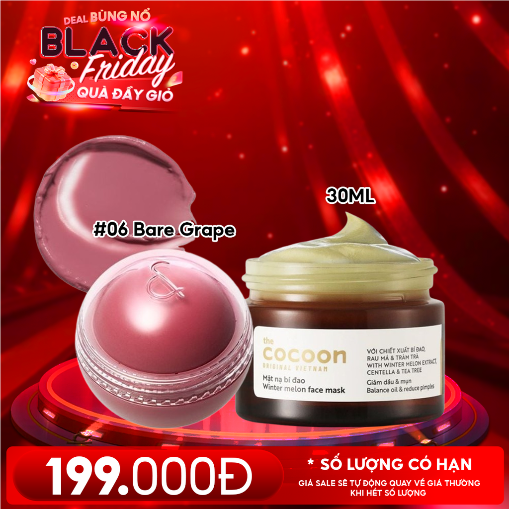 Combo Quà Tặng 20/11: Má Hồng Kem Dạng Lăn Romand Juicy Roll Cheek + Mặt Nạ Rửa Bí Đao Giảm Dầu Và Mụn Cocoon 30ml