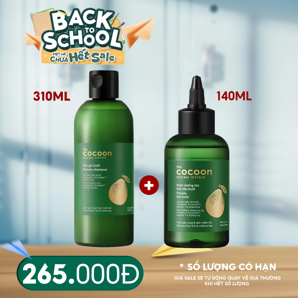 [310ml] Dầu Gội Cocoon Tinh Chất Dầu Bưởi Giúp Giảm Gãy Rụng & Hỗ Trợ Mọc Tóc Pomelo Shampoo