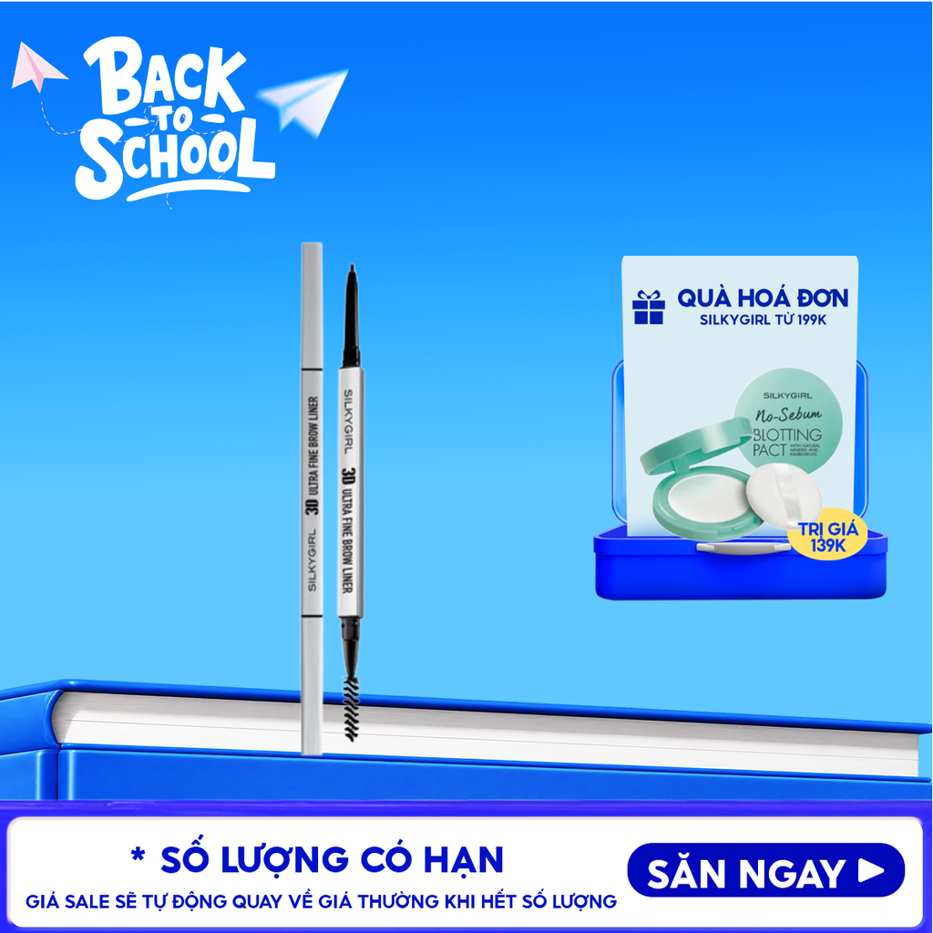 Chì Kẻ Mày Hai Đầu Silkygirl Lâu Trôi 3D Ultra Fine Brow Liner 0.1g
