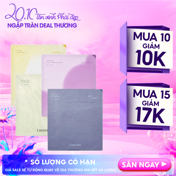  Mặt Nạ Miếng Luvum Dạng Thạch, Dạng Bùn Mask 