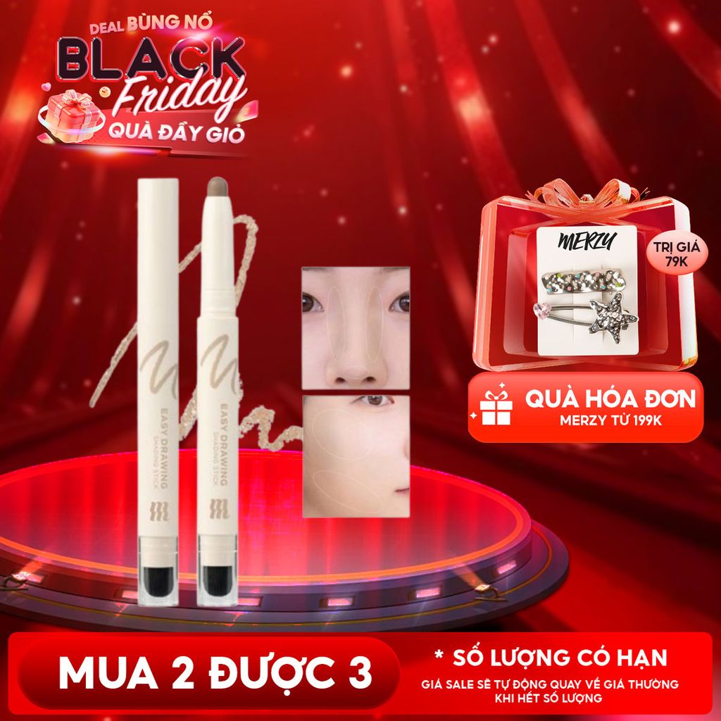 Bút Tạo Khối Hai Đầu Merzy Easy Drawing Shading Stick 1.3g