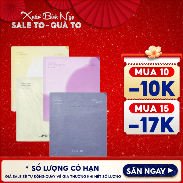  Mặt Nạ Miếng Luvum Dạng Thạch, Dạng Bùn Mask 