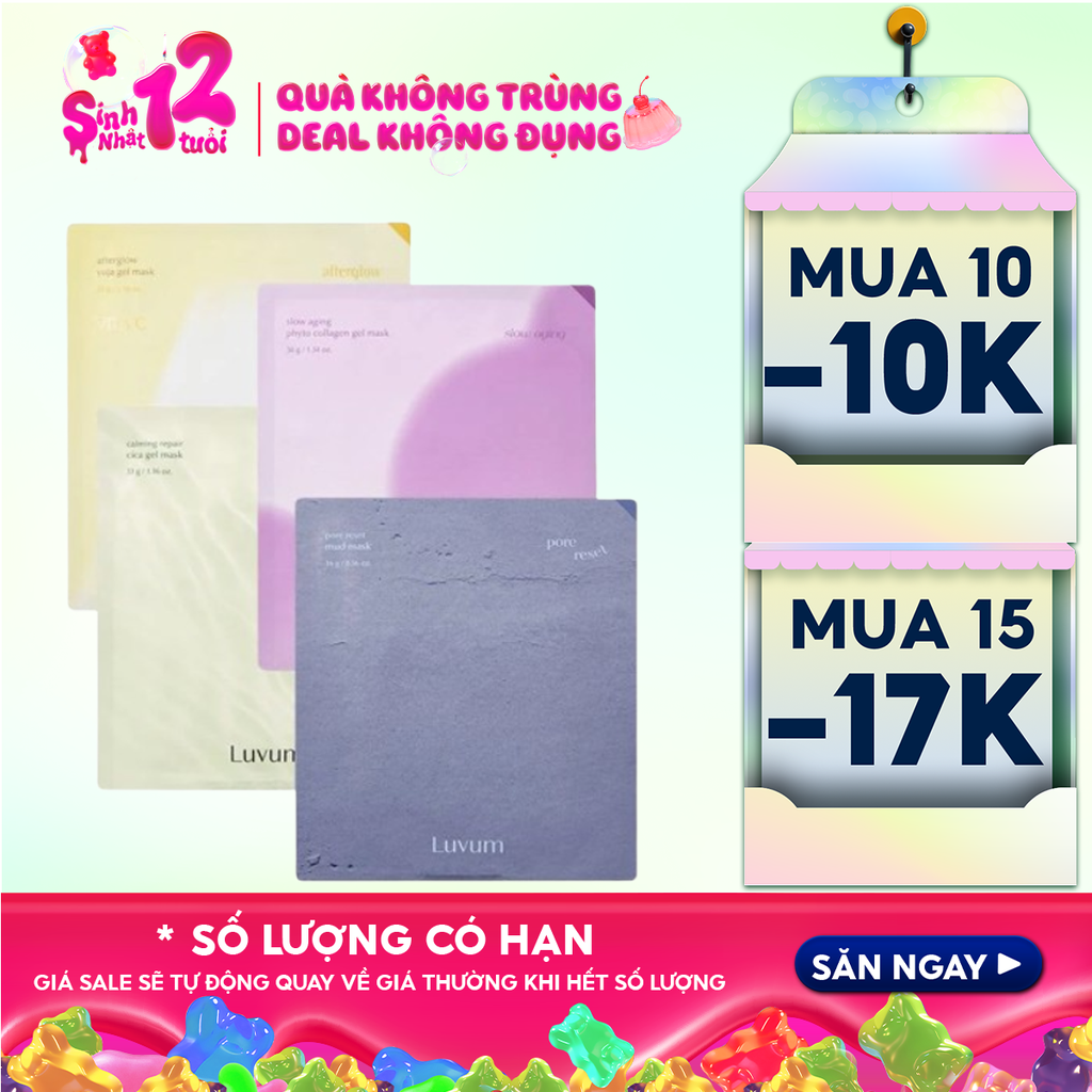 Mặt Nạ Miếng Luvum Dạng Thạch, Dạng Bùn Mask