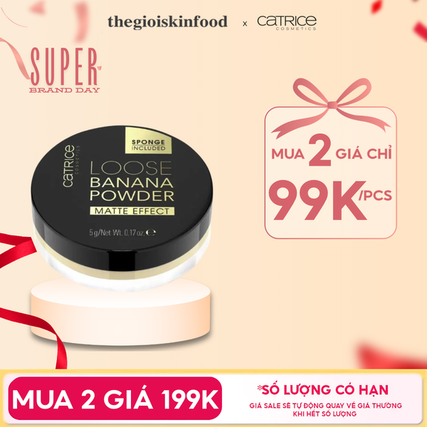  Phấn Phủ Kiềm Dầu Dạng Bột Làm Đều Màu Da Catrice Loose Banana Powder 
