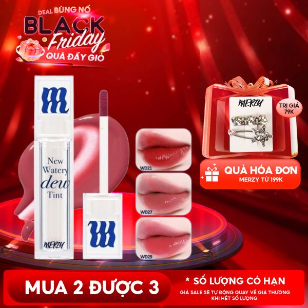  [New Dew] Son Tint Bóng Merzy Dạng Thạch, Bền Màu, Lâu Trôi Merzy New Watery Dew Tint 4g 