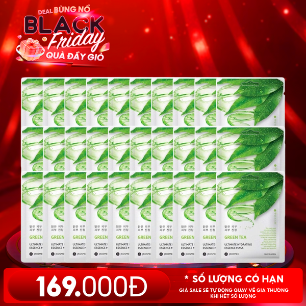  Combo Mặt Nạ Jkosmec 30 Miếng Jkosmec Ultimate Hydrating Essence Mask Green Tea (30 miếng) 