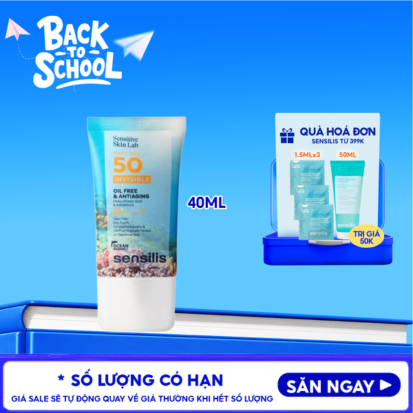  Gel Chống Nắng Sensilis Kiềm Dầu Matt Gel 50 Invisible SPF50 40ml 