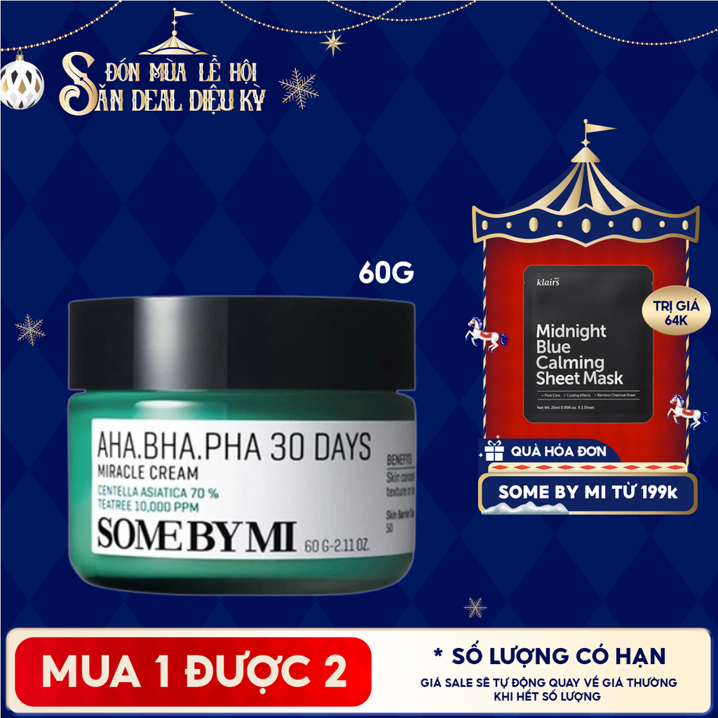 Kem Dưỡng Some By Mi Hỗ Trợ Cải Thiện Mụn AHA-BHA-PHA 30 Days Miracle Cream