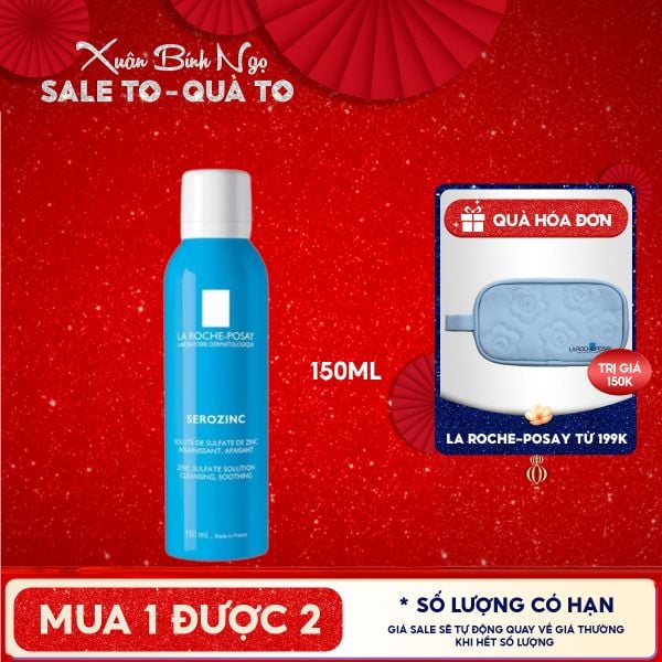  Xịt Khoáng La Roche-Posay Làm Sạch Và Dịu Da Serozinc 150ml 